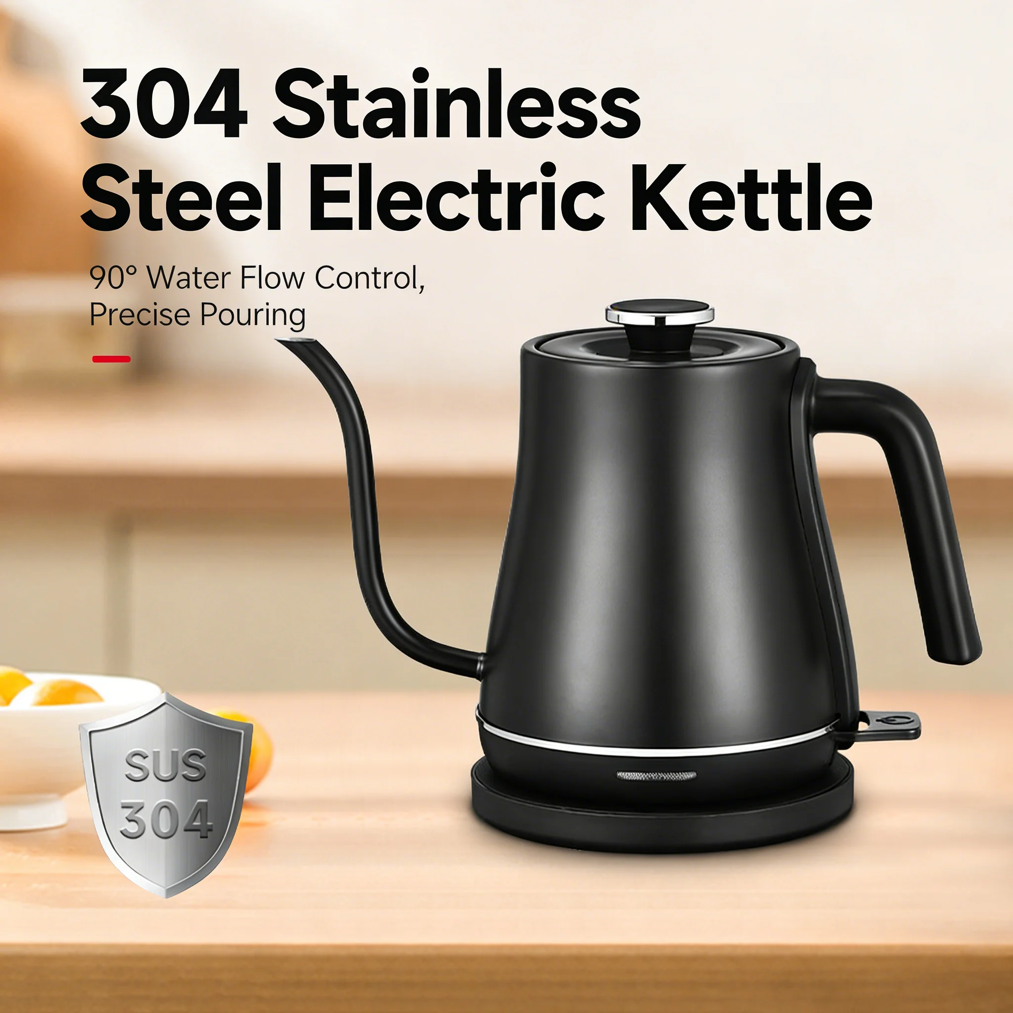 

Чайник-гусак из нержавеющей стали 304, бытовой, с длинным носиком, для капельного заваривания кофе, черный, оптом