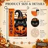 Halloween Decorations - Witch Black Cat Pumpkin Welcome Halloween Garden Flag Double Sided Backdrop Banner for Garden Yard P llz