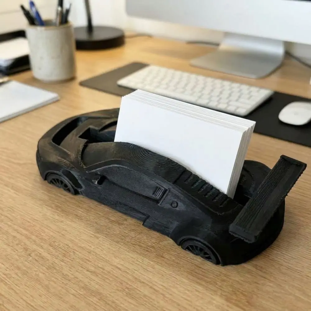 3D Printing Sports Car Business Card Holder Plastic Realistic Business Card Storage Box Auto-Themed Novelty Desktop Storage Rack