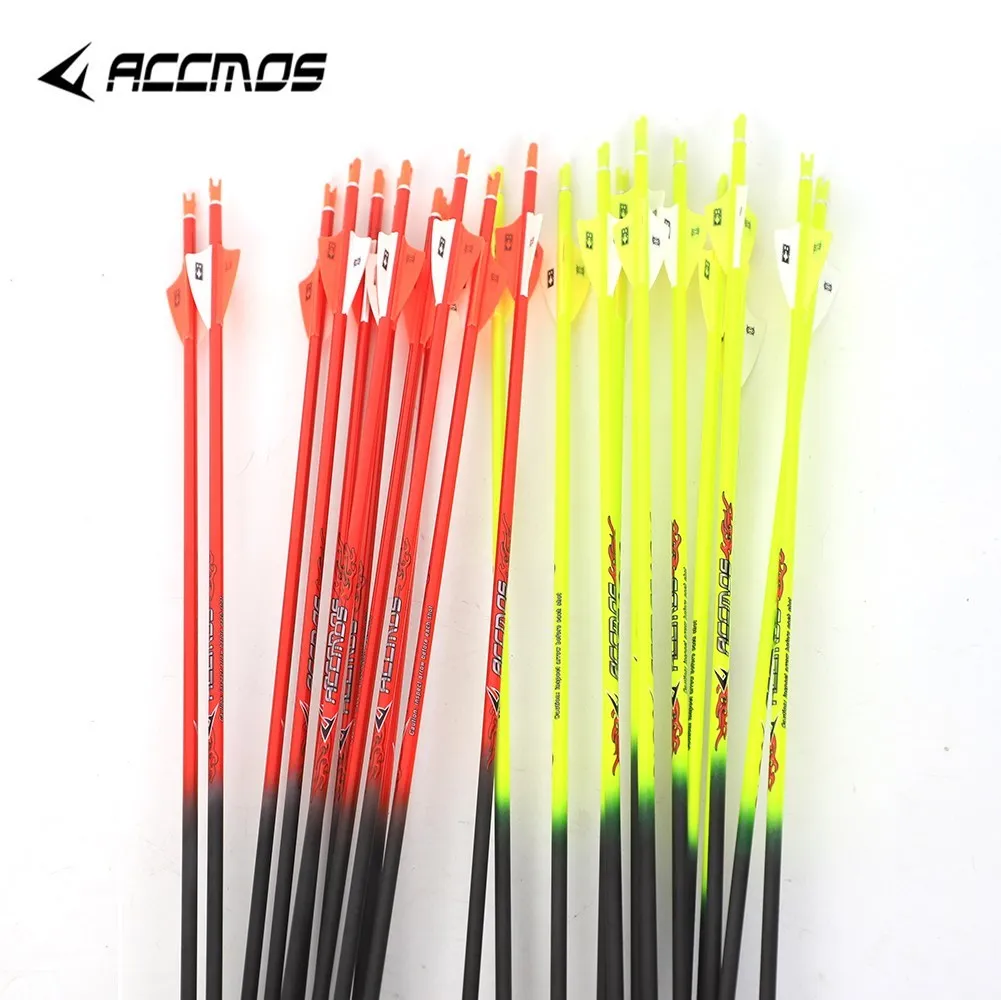 

Pure Carbon Spine Archery Arrows, ID 4.2mm, 400, 500, 600, 700, 800, 900/1000, for Compound, Recurve Bow Shooting, 6 Pcs, 12Pcs