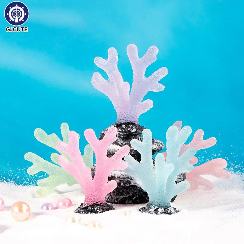 1Pc Colorful Artificial Aquarium Mini Coral Reef Moss Microlandscape Decor Fish Tank Underwater Coral Plant Landscaping Ornament