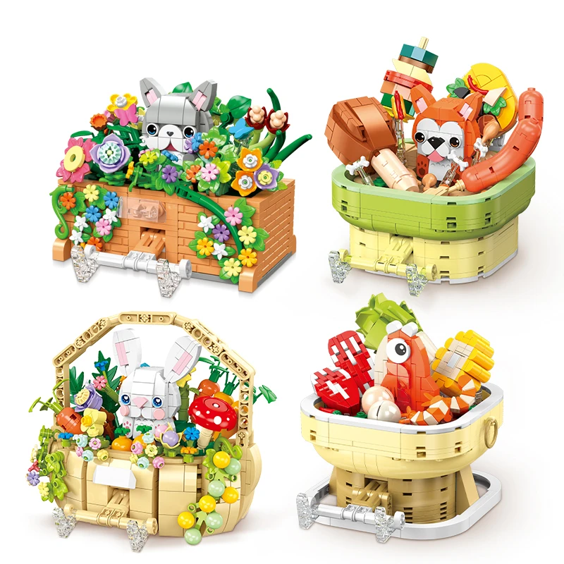 

KNEW BUILT Cute Animal Figurine Building Block Toys-Exquisite Decoration,Educational Assembly,Creative Phone Stand,Holiday Gifts