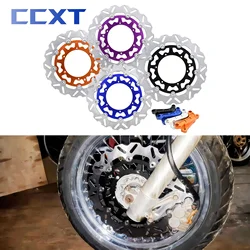 Motorcycle 320MM Front Brake Disc Rotors Brake Caliper Adaptor Bracket For KTM XC XCF XCW SX SXF EXC EXCF Six Days 125-500