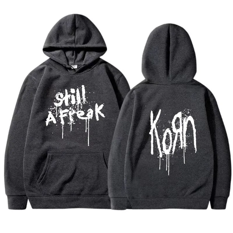 Korn Music Concert Rock Band WORLD TOUR Sweater Men\'s female Vintage Metal Gothic Unisex clothing Streetwear Hooded Top