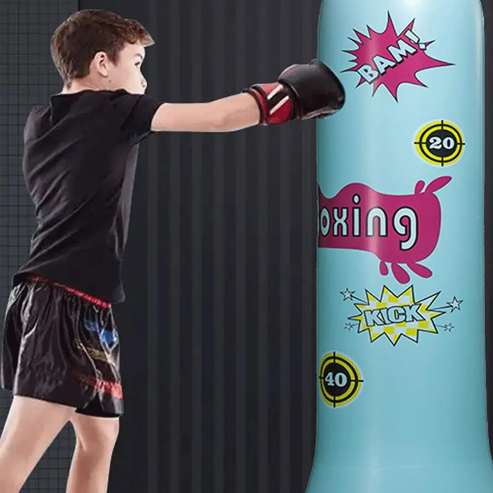 Children Tumbler Inflatable Punching Bag Home Fitness Boxing Training Boxing Fight Pressure Sandbag Sports Toy