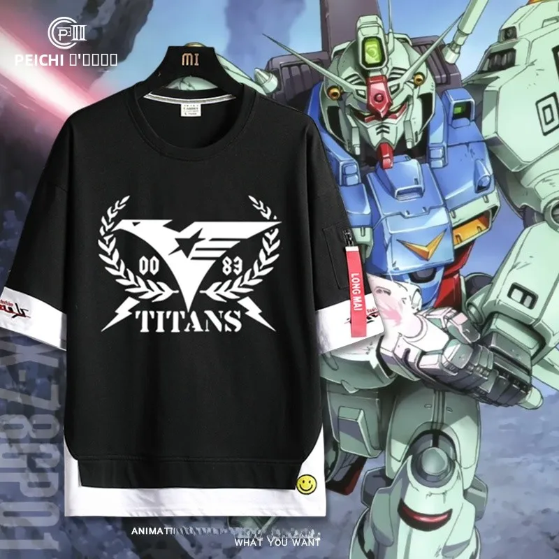 アニメ-0083-タイタンズ-オルト-sve-t-irt-ルーズフィット-ラウンドネック-メンズ-ティーンエイジ-トップ-カジュアル-ストリートウェア-春夏-ファッション
