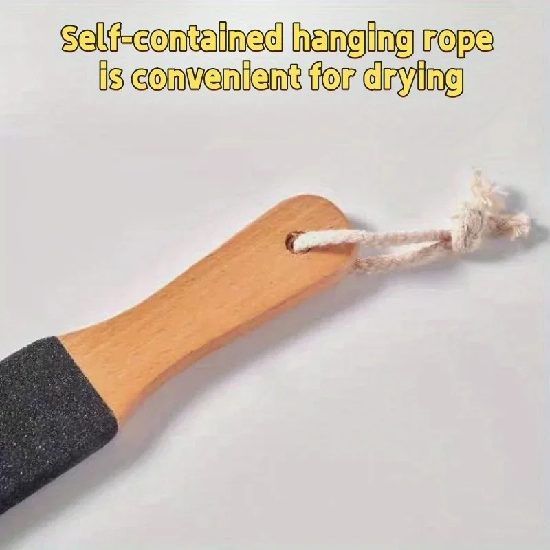 Pilnik do stóp z pumeksu z drewna bukowego bez zapachu, powierzchnia z węglika krzemionkowego do usuwania modzeli, narzędzie do pedicure, pielęgnacja stóp, pielęgnacja paznokci