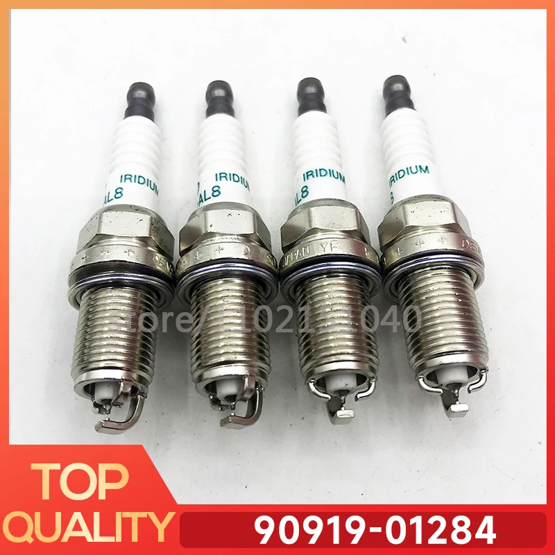 4pcs 90919-01284 FK16BR-AL8 Iridium Spark Plug For Toyota Yaris Aqua Sienta Prius C Vitz Fielder 9091901284 FK16BRAL8 Auto Part