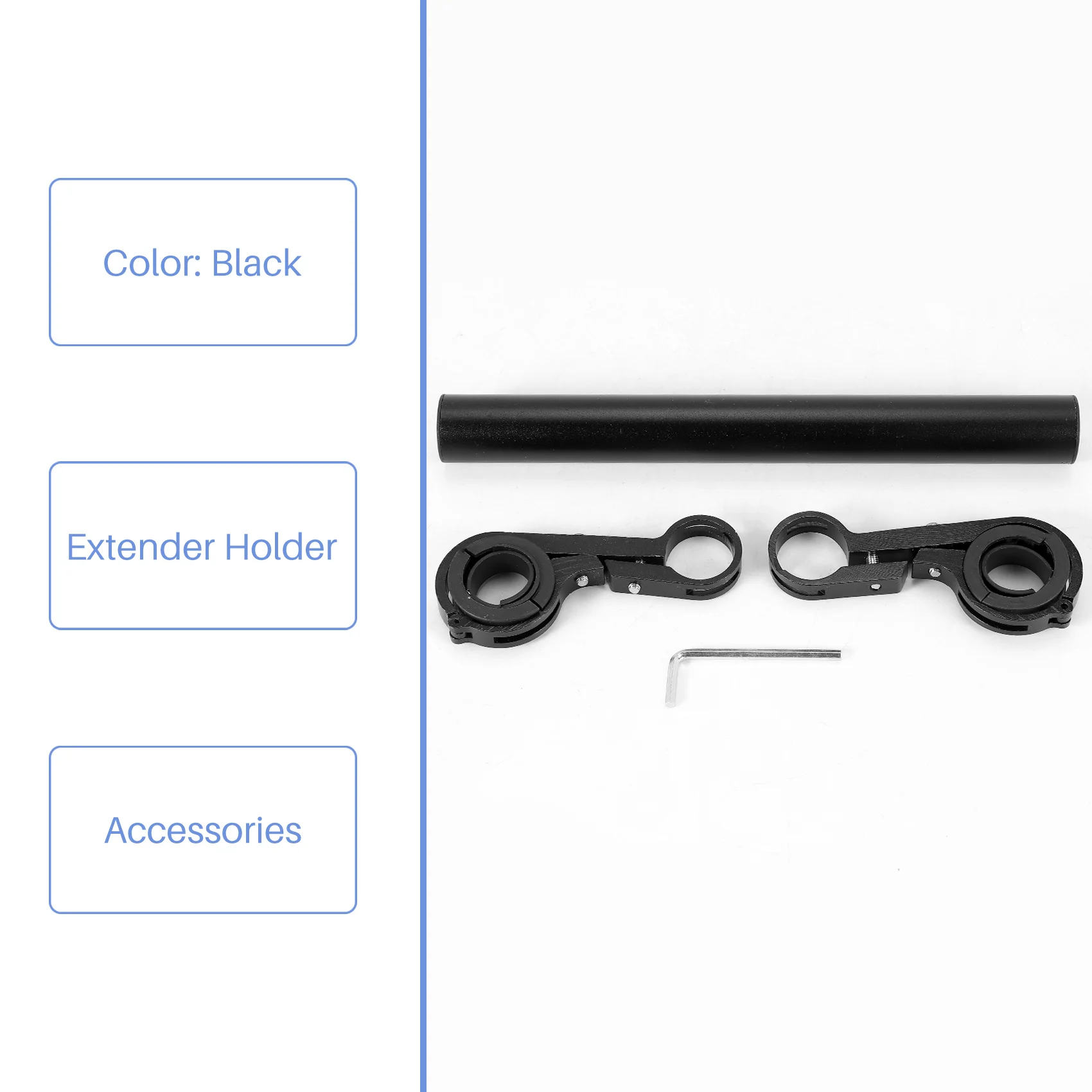 Extensión de manillar de bicicleta, extensor de soporte de manillar de bicicleta