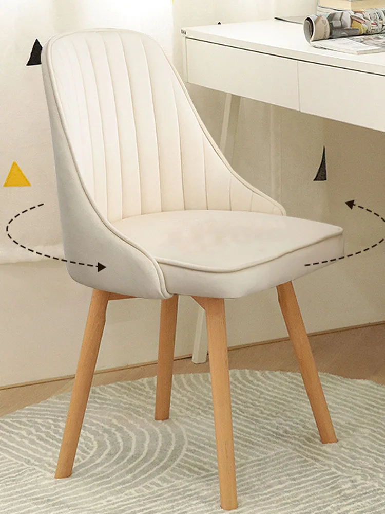 

Nordic Rotate Dining Chairs Living Room Bedroom Makeup Backrest Chair Modern Hotel Coffee Computer Office Chair Home Furniture