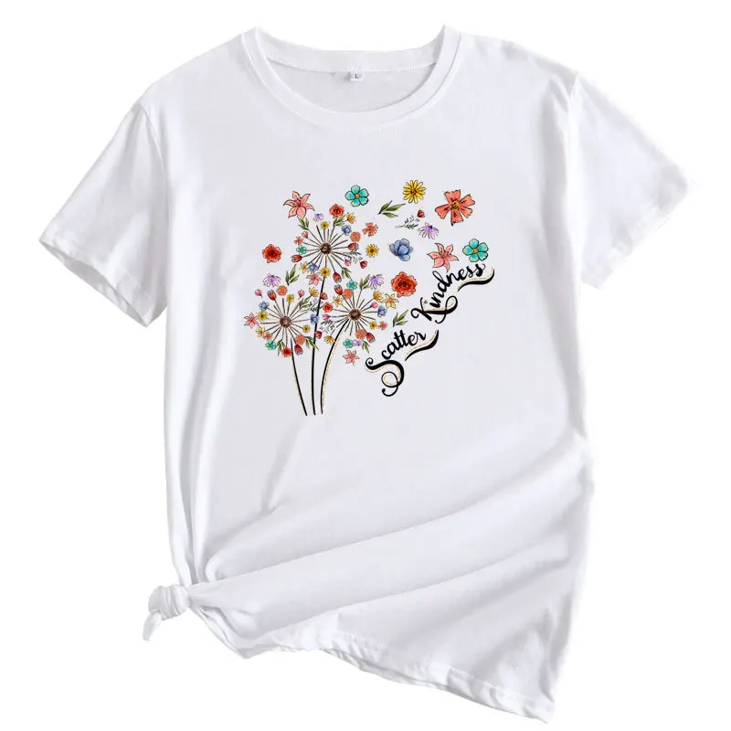 Oddychająca koszulka damska z bawełny na lato, dzianinowa, cienka, z czystej bawełny, modne, codzienne topy damskie.