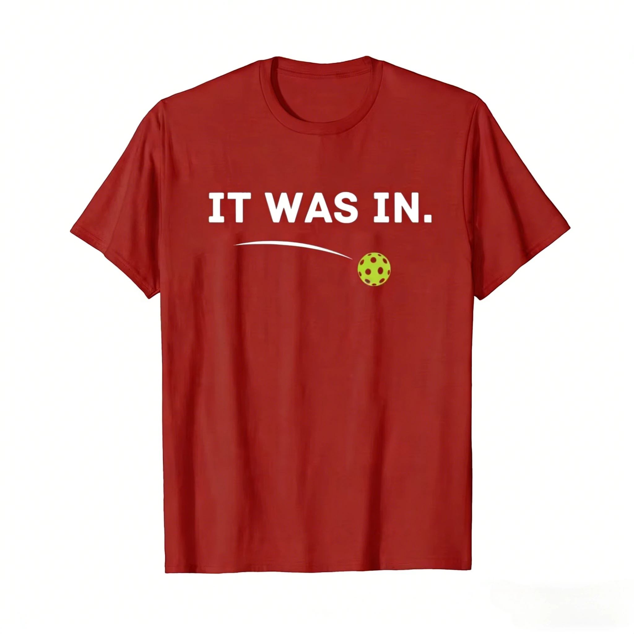 2026 New It Was in Funny Pickleball Player Lover Graphic T-shirts Men Casual Tshirt 100% Cotton Loose Oversized T Shirt