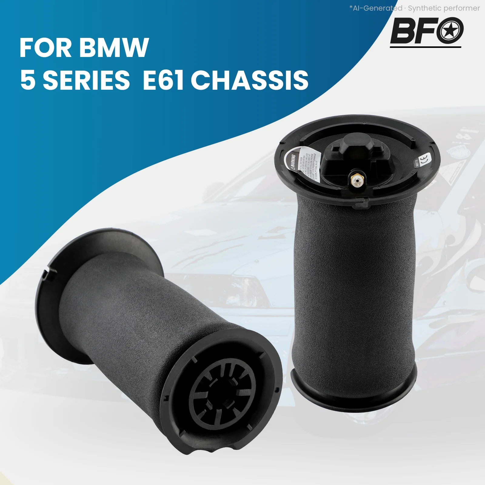 2PCS Rear Air Spring Bag Suspension For BMW 5 Serie E61 Touring 37126765603 for 5 Series 545i E61 03-10