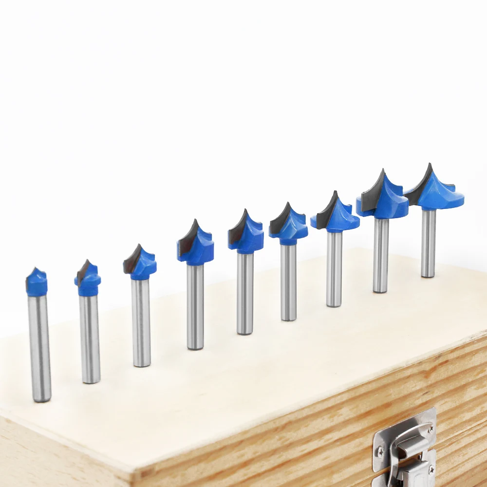 LAVIE 1pc 6mm Shank CNC Round Nose Bits Round Point Cut Bit Shaker Sharp Cutter Solid Carbide Tools for Woodworking C06036