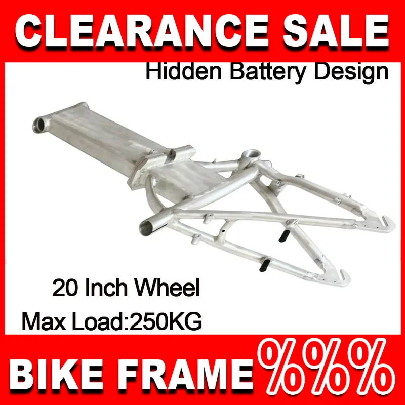 

Adult Electric Bike Frameset 135mm Dropout Bicycle Frame 20Inch Wheels Road Bicycle Framework Weight 2.6KG Cycling Accessories