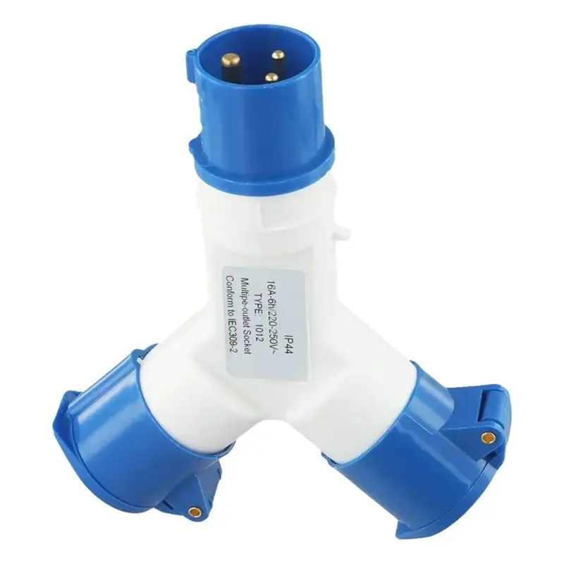 M11K-Industrial Field Plug And Wall Socket 220V High Performance Splitter For 2 Way 16A 3 Pin Power Access