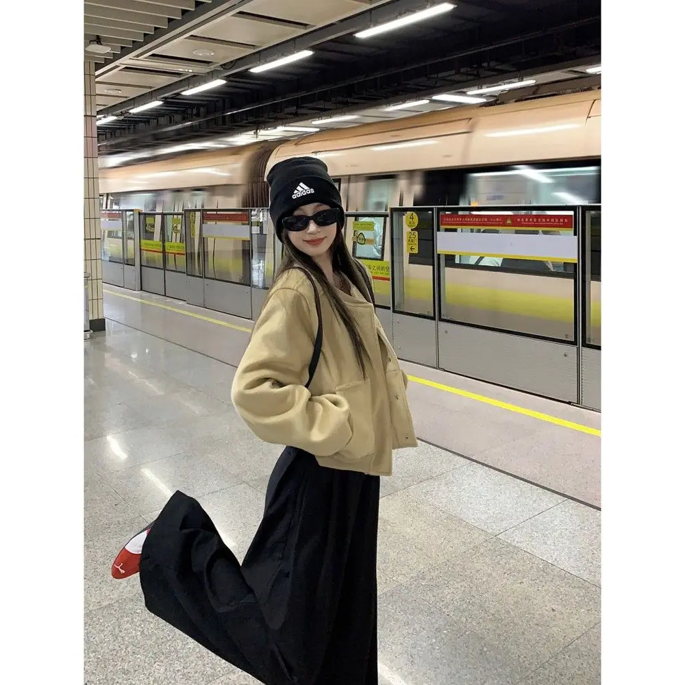 

Университетские куртки женские утолщенные унисекс модные однотонные рваные премиальные американские гранж-стрит элитный панк-европейский стиль