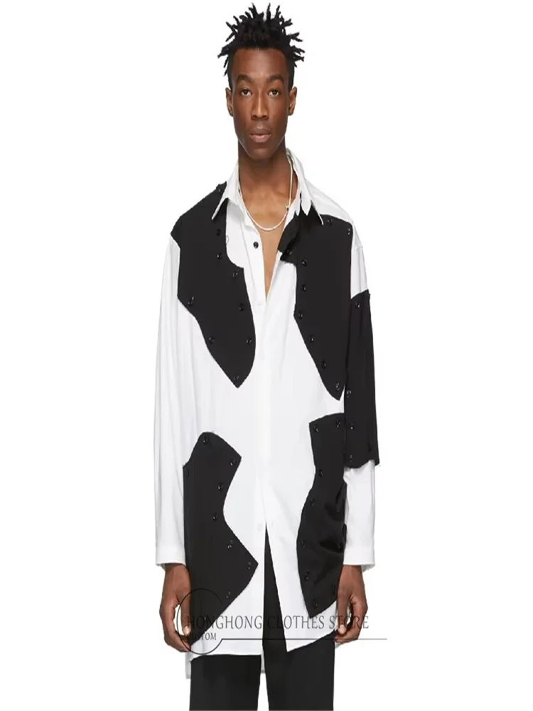 Loose Asymmetrical Irregular Shirt  Original Hand-Sewn. Large-Sized Loose Shirt.