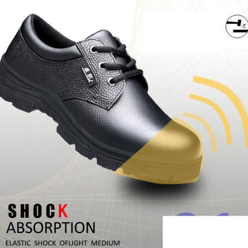 Scarpe antinfortunistiche da uomo in pelle bovina Anti Smashing Anti Piercing scarpe isolate con punta in acciaio resistenti all'usura per tutte le stagioni Zapatos De Seguridad