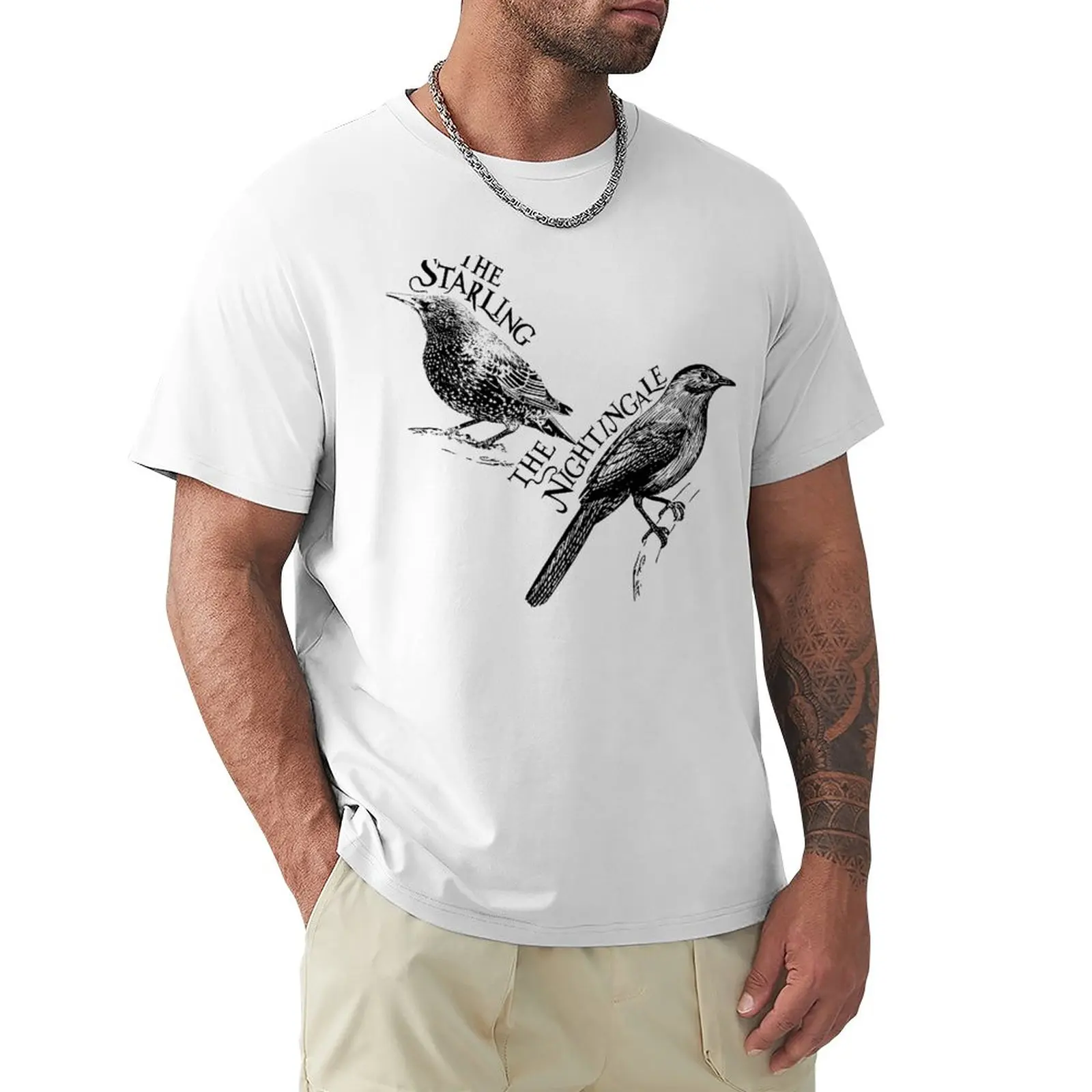 humor t shirt cotton Starling and Nightingale T-Shirt Tee shirt t-shirts t shirts black t-shirts for men fashion mens