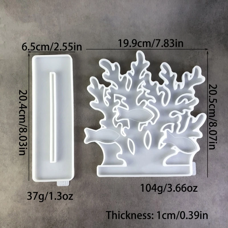 Juego 2 moldes silicona para estudio, para hacer impresionantes figuras peces Coral, adecuados para decoración y