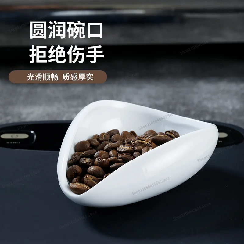 For Coffee Bean Measuring Tray Scale, Ceramic Measuring Cup Sample Display Tray, Bean Receiving Tray