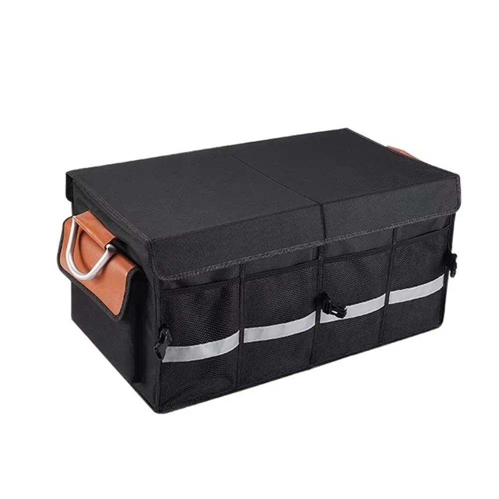 

Durable Oxford Cloth Car Trunk Organizer Foldable with Partition Car Storage Box Portable Large Capacity Storage Organizer
