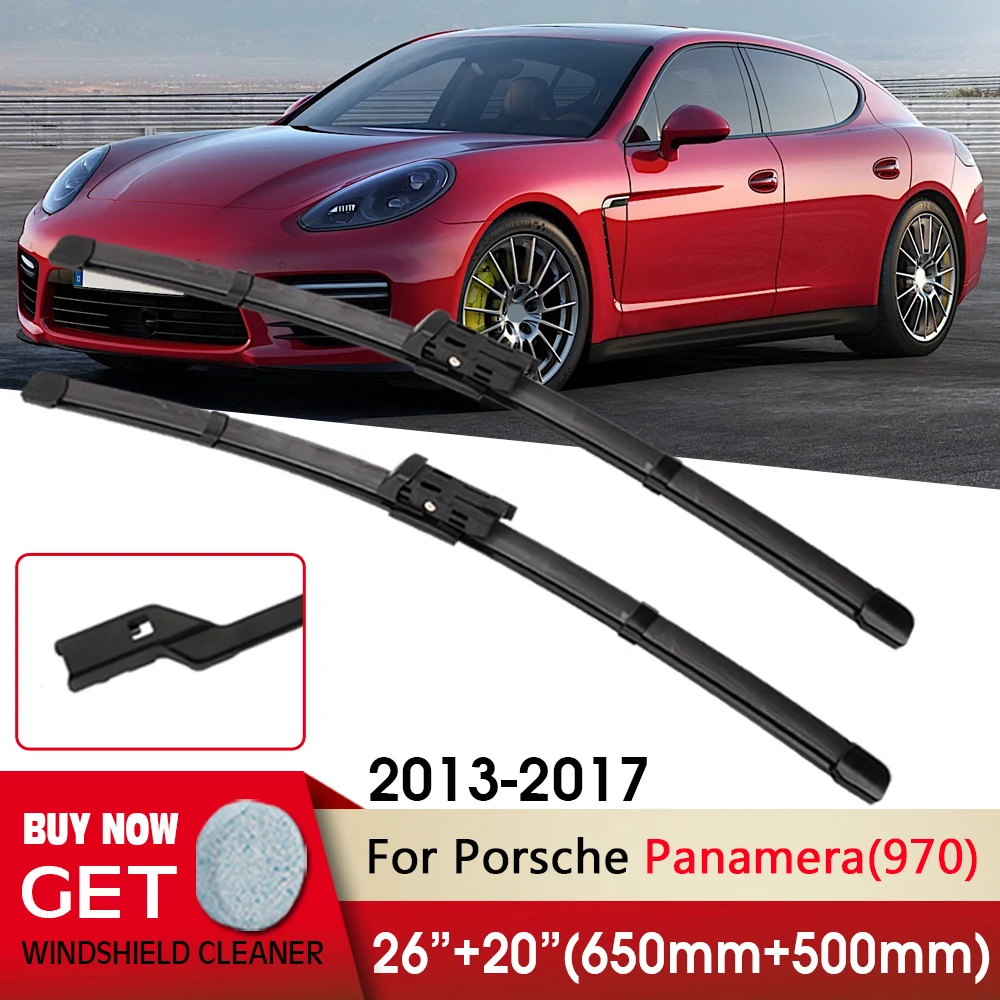 

Car Wiper Front Wiper Blade 26"+20" For Porsche Panamera(970) 2013-2017 Fit push button Front Windscreen Wipers Auto Accessories