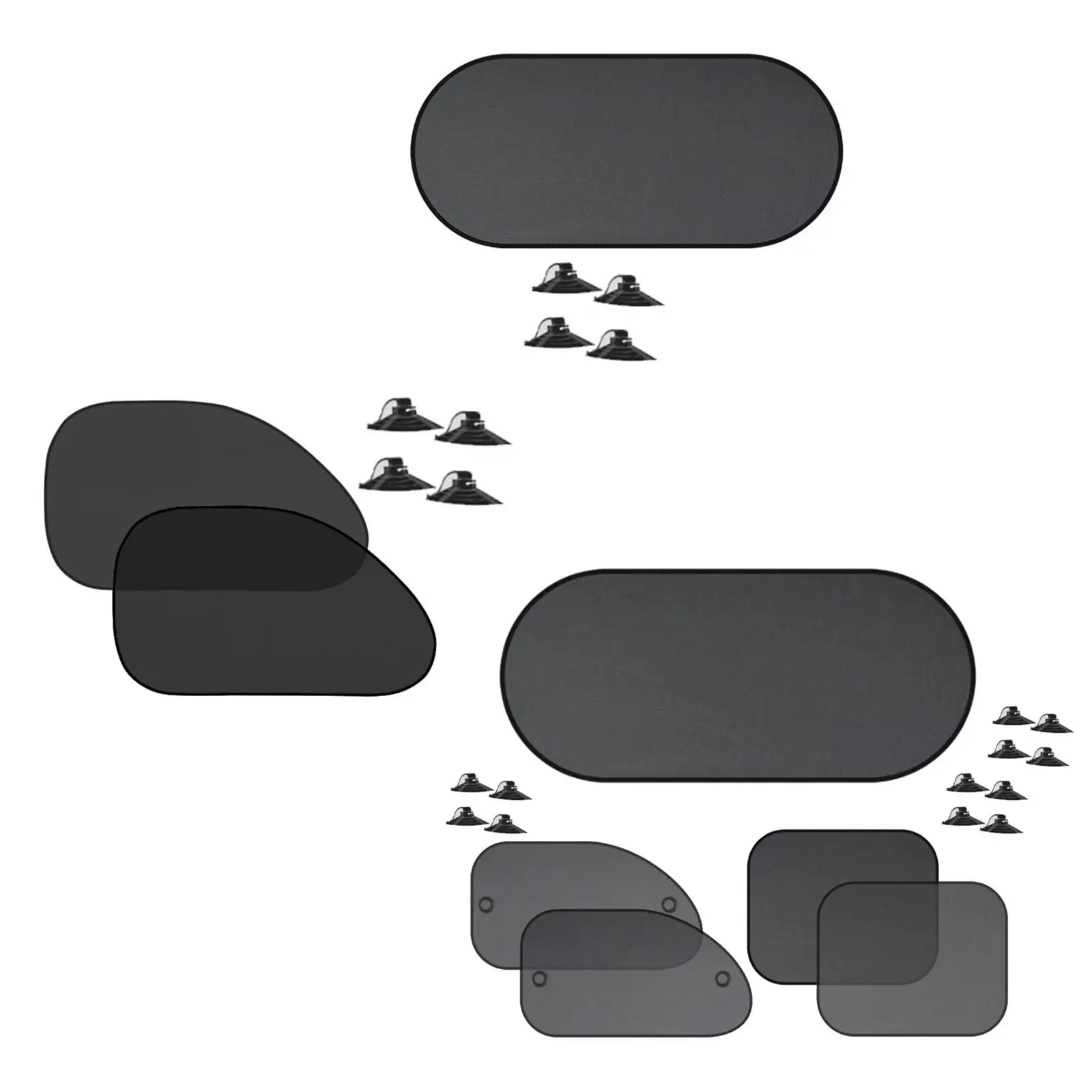 

Сетчатые экраны для окон автомобиля, сетчатый козырек от солнца для автомобиля, прочный, включая присоски