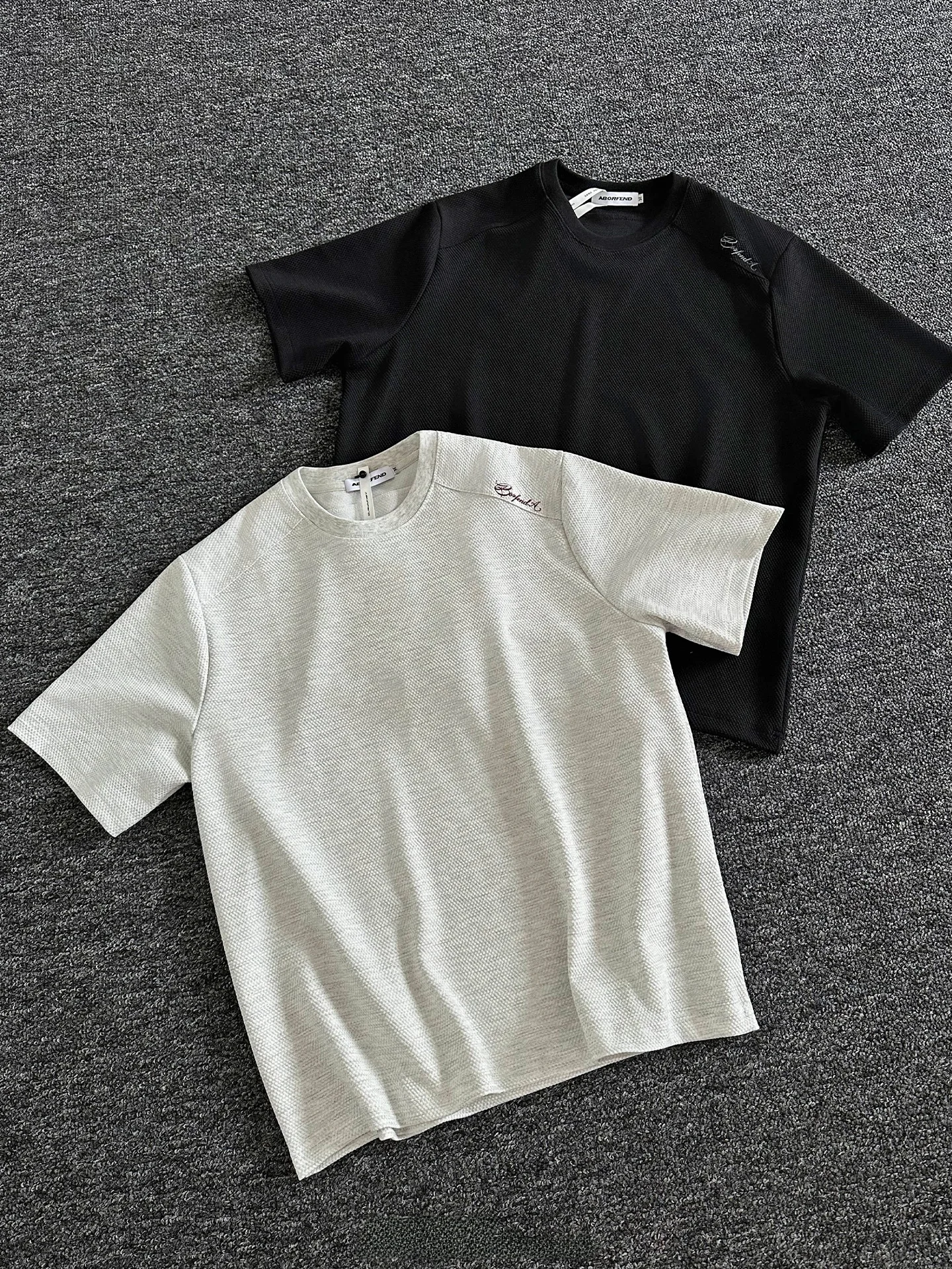 

Мужская футболка Rise Brand с коротким рукавом, свободный крой, круглый вырез, деконструированный дизайн, лаконичный крой, повседневный стиль, дышащий хлопковый смесовый материал