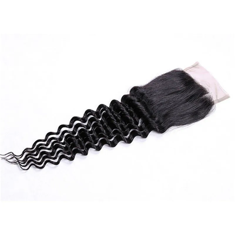 20 Zoll 4x4 Lace Closure Deep Wave Echthaar 12A Brasilianisches Remy 100% Unverarbeitetes Hochwertiges Haar für Frauen – Detail 4