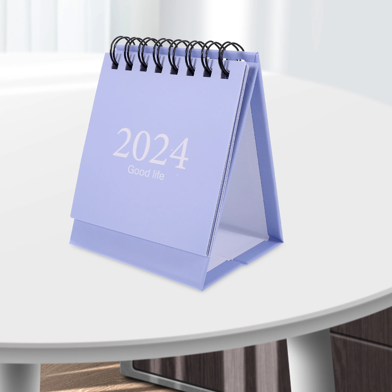 2024 Mini Desktop Calendar Thick Paper Office Decorative Monthly Stand Up Table Planner For Scheduling Writing Birthdays Decor