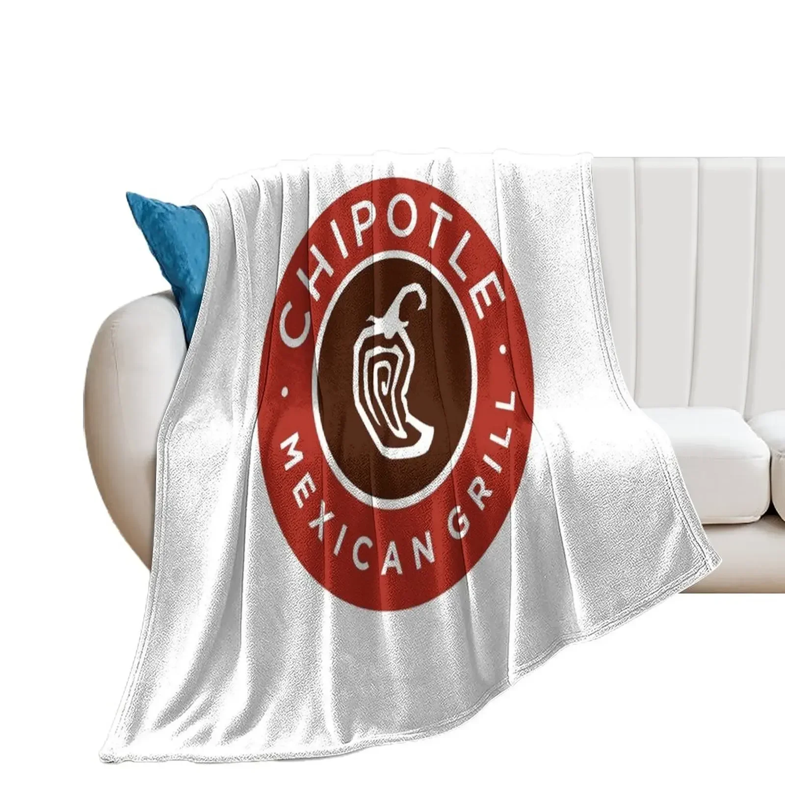 

chipotle mexican grill restaurant logo Throw Blanket manga Shaggy Loose Blankets