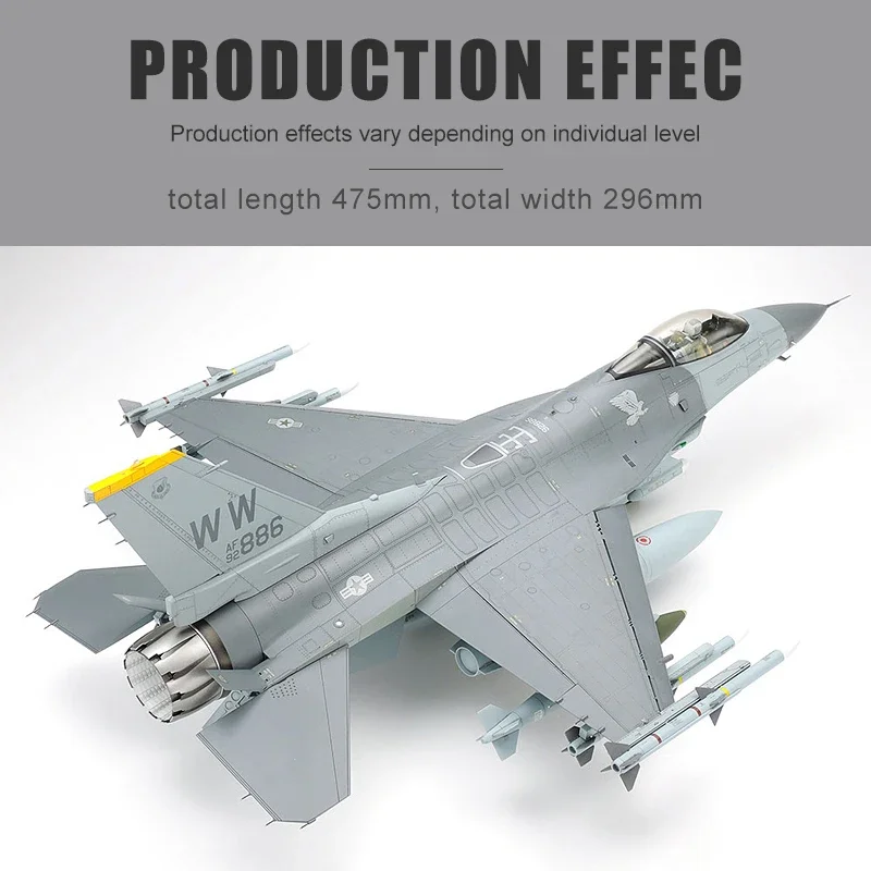 Kit de modelo de aeronave montada Tamiya 60315 American F-16CJ Fighting Falcon Fighter 1/32