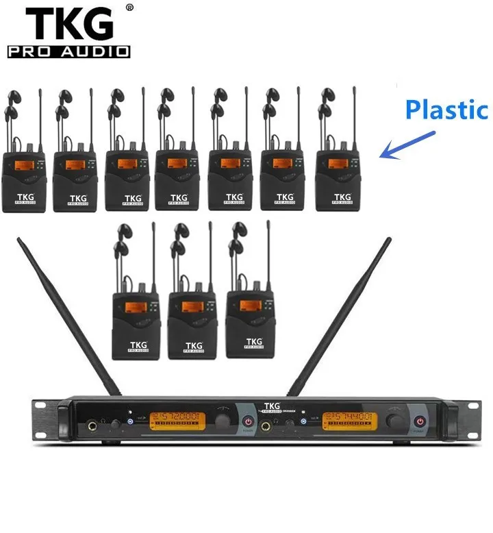 TKG Mono 2050EX 1 transimitter 10 badypack In Ear Monitor System singer Wireless In-Ear Monitor Professional Stage Performance