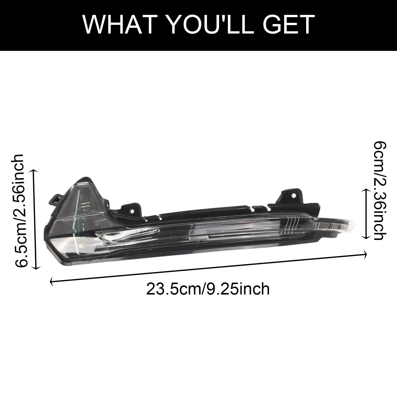 Car Rearview Mirror Turn Signal Light 4G5949101A 4G5949101B Easy to Install Direct Replaces for Audi A6 4G RS6 C7 2012-2018