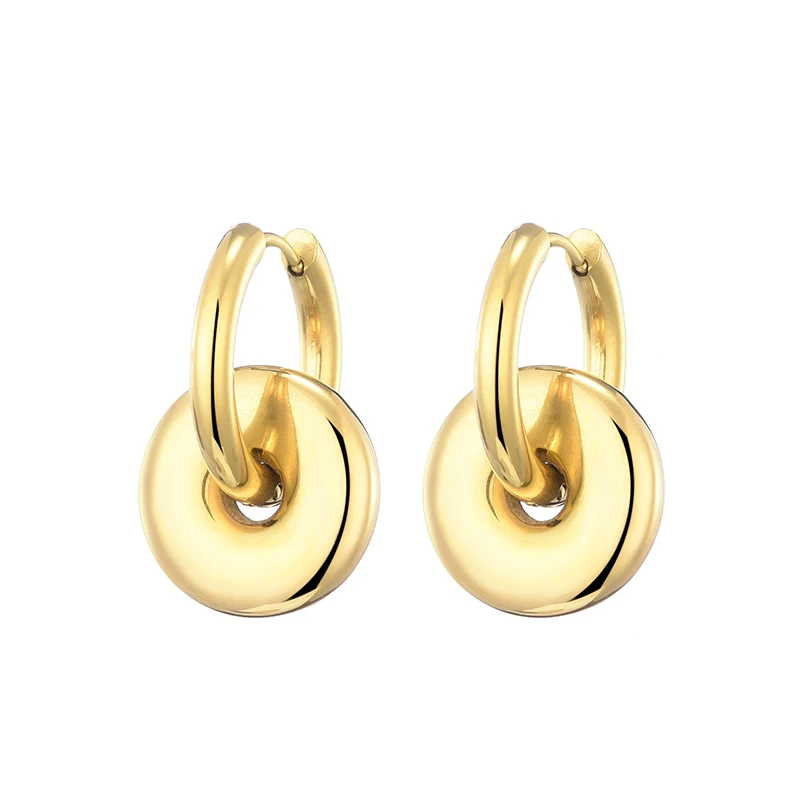 Klassische Edelstahl-Herz-Stern-Creolen für Frauen, Punk Hip Hop Gold Silber Farbe Y2K Schmuck Damen Ohrringe Oorbellen – Detail 35