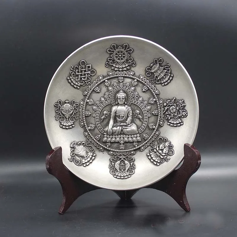 

HOME family Effective Om mani padme hum Mantra Sakyamuni Tathagata Buddha Eight auspicious symbol silvering talisman