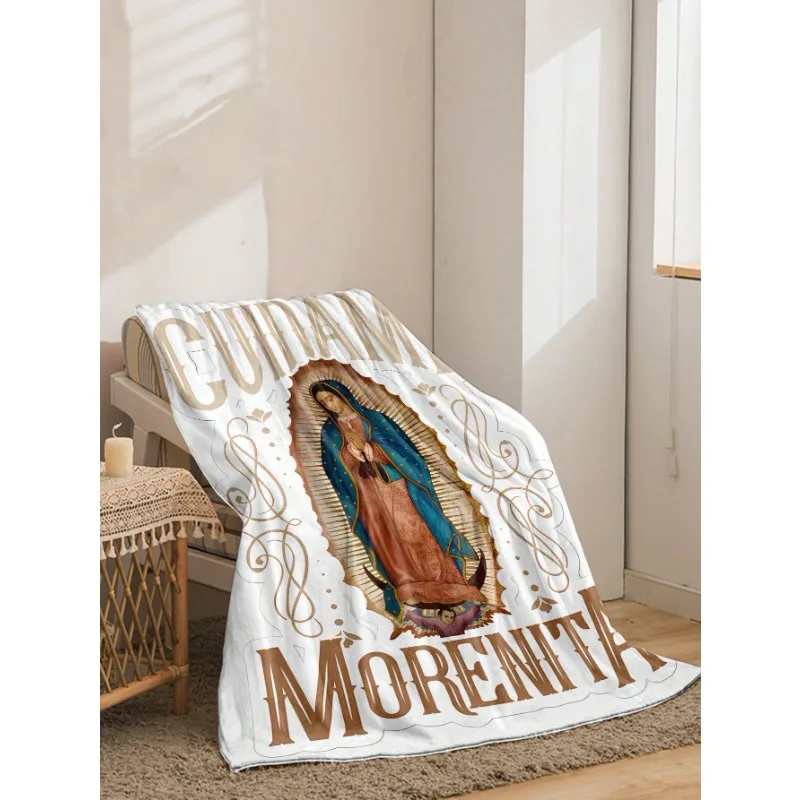 

The Virgin Mary design minimalist style flannel blanket is suitable for room decoration, home, picnics and travel fluffiness
