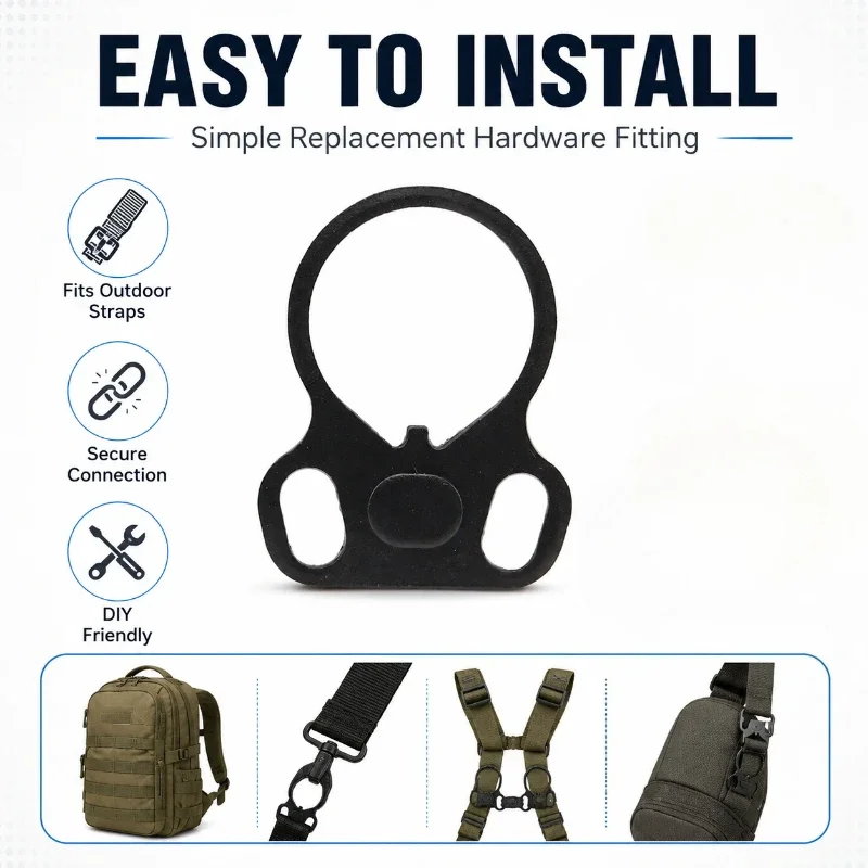 Corrosion‑Resistant Metal Connection Loop 360 Degree Rotatable Buckle Portable Outdoor DIY Assembling Fitting Accessories