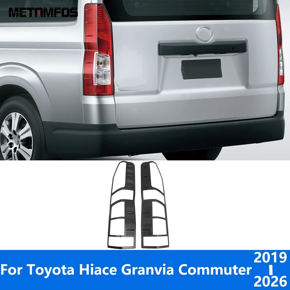 Cubierta Decorativa para Luz Trasera de Toyota Hiace Granvia Commuter 2019-2025 2026, Protector Cromado para Faros Traseros, Accesorios de Estilo para Auto