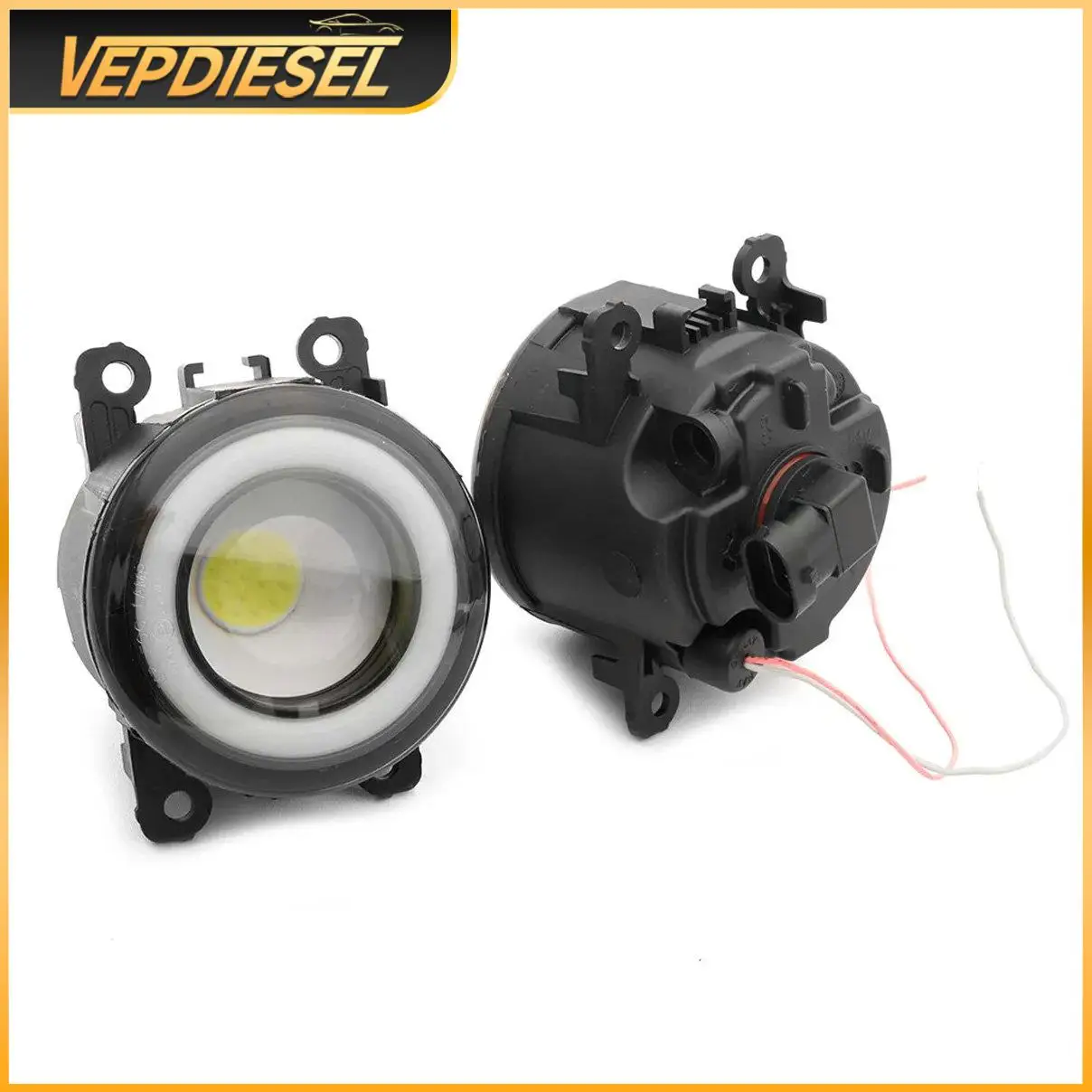 

2Pcs White LED Fog Light w/ Halo Ring DRL For 13-16 Subaru BRZ 15-21 WRX STI Impreza Automotive Replacement Parts