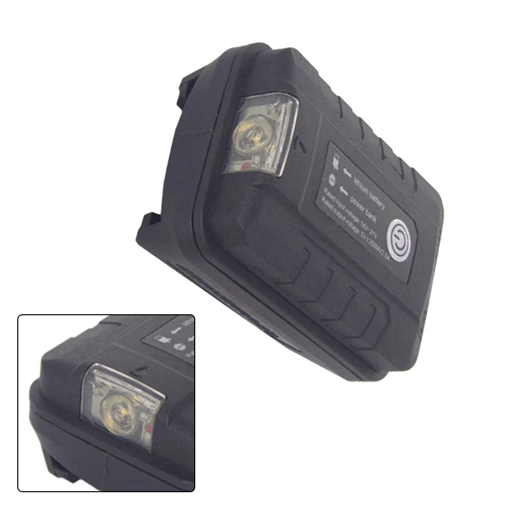 Adapter Light Lamp Flashlight Torch USB Mobile Phone Charger For Worx Orange 4 Pin Socket 20V Li-Ion Battery Power Bank