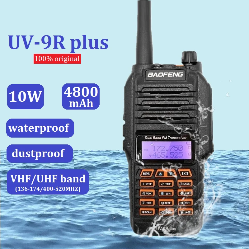 

Baofeng uv 9r plus 10w Waterproof Walkie Talkie hf Transceiver Ham Radio Scanner Dual Band Two Way Radio Stations Amateur UV-9R