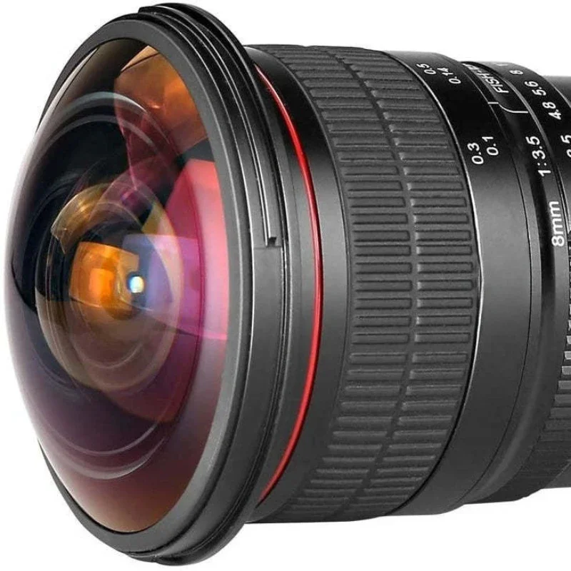 F3.5 fisheye fixed focus diagonal lens is suitable for SLR camera landscape architecture