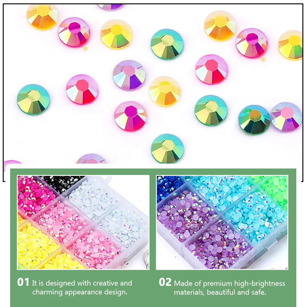 

Набор для дизайна ногтей: стразы из полимерной смолы, 1 коробка, для маникюра своими руками, разноцветные стразы, маленькие кристаллы, украшения для ногтей