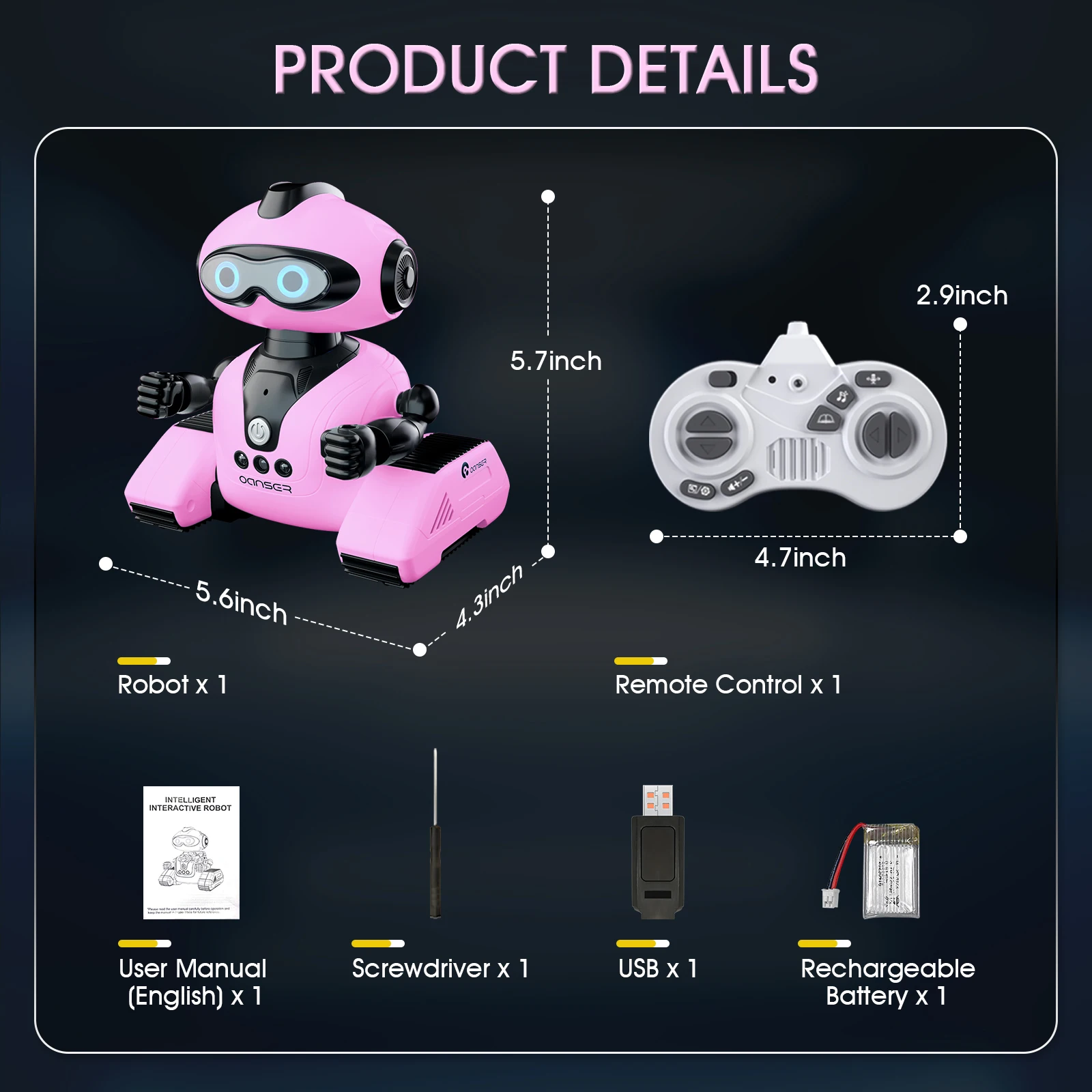 Robot RC Zabawka Dziecko Inteligencja Wykrywanie gestów Program Wczesna edukacja Nauka Muzyka Taniec Zdalnie sterowane roboty Zabawka dla chłopca Dziewczynka