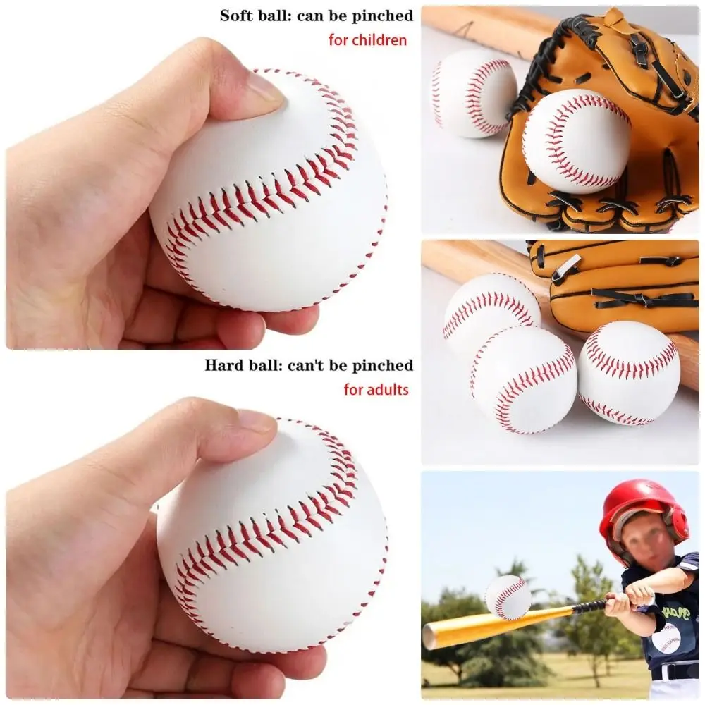 1Pcs Rubber Inner Sports Baseball PVC Soft Hard Training Baseball Solid Foam Bouncy Ball Outdoor Handmade Baseball