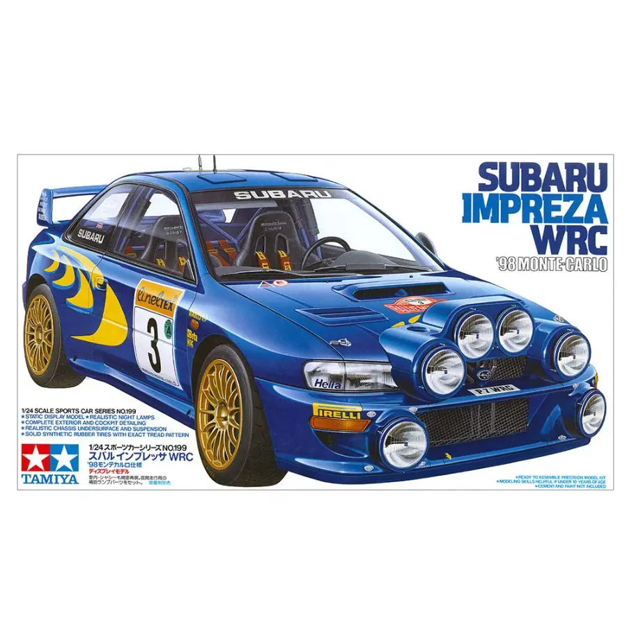 

Tamiya TA24199 1/24 Motorcycle Series IMPREZA WRC '98 MONTE-CARLO