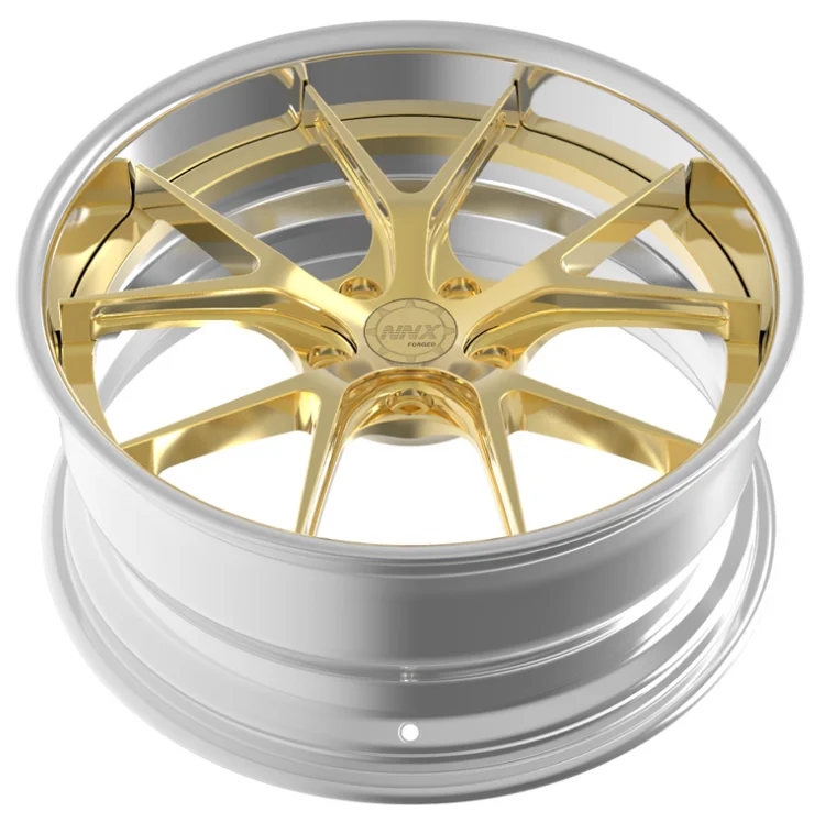 

Customized 2 Piece 6061 T6 Polished Gold 19 20 21 22 23 24 New Design Inch Aluminum Alloy Forged Wheel Rims